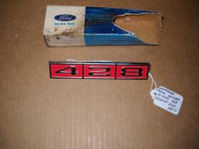 C8az-16225-b Ford Nos 1968 Torino Fairlane And 69 Cobra Q-code 428 Fender Emblem Real Deal Rare