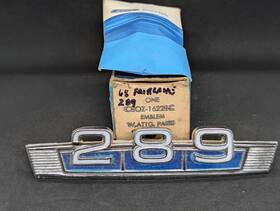 C8oz-16228c Ford Nos 1967 1968 Fairlane Torino Ranchero 289 Front Fender Script Emblem Badge