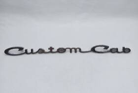 Catb-9125662-a Ford Vintage Custom Cab Script Emblem Badge