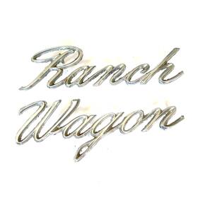 D0ab-71291b62 Ford Vintage Ranch Wagon Script Emblem Name Plate Badge Read