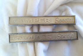D0tb-16720 Ford 1970 1971 1972 Truck Camper Special Emblem Pair F 150 250 F350