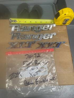 D0tb-9925632-e Ford 70 - 72 Truck Ranger Xlt Bed Trim Emblem Badges Set Of 4 Oem
