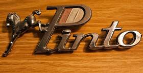 D12b-16b114-ae Ford 1971-1975 Inch Pinto Fender Metal Emblem - Vintage Used Oem