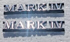 D2ld-542528ab Ford Nice Vintage Pair Of 1972 1976 Lincoln Continental Mark Iv Front Fender Emblems