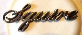 D2ob-16098-ga Ford 1972 Logo Squire Script Emblem Nameplate Badge Original Vg