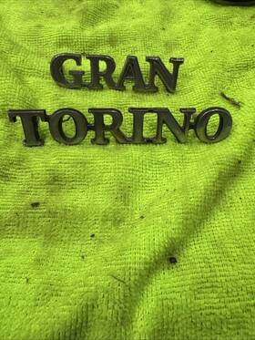 D2ob-6542528-ca Ford 1972-76 Gran Torino Trunk Emblem Name Plate Badge Ba