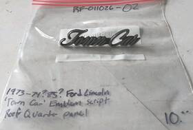 D3vb-5350398-aa Ford Original 1973-74 85 Lincoln Roof Quarter Panel Fttown Carft Script Emblem