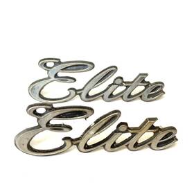 D40b-16702-aa Ford D40b16702aa 2 Vintage Elite Car Vehicle Emblem Badge Script Name Plate