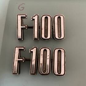 D4tb-16702-ca Ford F-100 Pickup Truck Inch F100 Emblem Badge Set Vintage