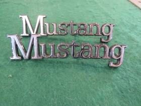 D4zz-16098-a Ford D4zz-16098-a. 1974 1978 Mustang Metal Fender Emblem Set W Pins Nice