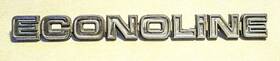 D5ub-112632-a Ford 75-79 Econoline Van Black And Chrome Quarter Panel Script Emblem Badge Oem