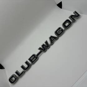 D5ub-1225632-aa Ford 75 76 77 78 79 Econoline Van Club Wagon Chrome And Black Badge Emblem Oem