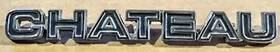 D5ub-16b114-ba Ford 75-79 Van Inch Chateau Black And Chrome Quarter Panel Script Emblem Badge Oem