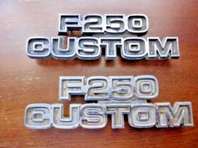 D7tb-16702-fwa Ford 1978 F250 F-250 Custom Emblem Pair Wear