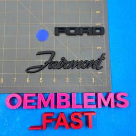D8bb-7443156-ca Ford 1978-1983 Fairmont Oem Factory Black Rear Trunk Hatch Lid Emblem Set
