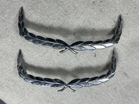 Diab-65517a58-aa Ford 2- 1971 Galaxie Ltd Chrome Roof Pillar Side Ornaments Emblem Diab-65517a58
