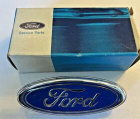 E1fz-8a223-b Ford Nos Grill Grille Emblem Nameplate 1981 1982 Escort