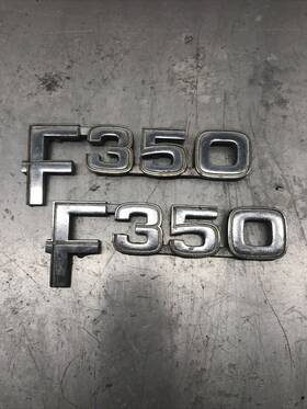 E2tb-16114-ca Ford 80 81 82 83 84 85 86 F-350 F350 Side Emblem Logo Badge Used Oem