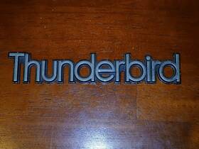E3sb-634 Ford Thunderbird Trunk Upper And Lower Case Emblem Chrome Badge