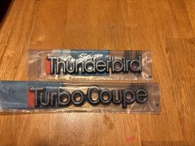 E4sz-6342528-a Ford Nos 1983-1988 Thunderbird Turbo Coupe Trunk Emblems