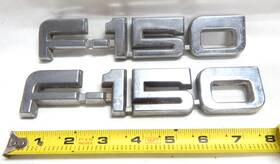 E7tb-16b Ford Pair F-150 Truck Plastic Chrome Emblem Badge Trim 8 Inch Wide X 1-5/8