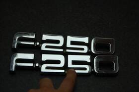 E7tb-16b114-bb Ford Pair 87 88 89 90 91 F-250 Truck Fender Side Emblem Nameplate