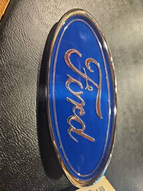 Ford E7tz8213bb Nos E7tz-8213-bb Front Grille Oval Name Plate Emblem Oem Genuine