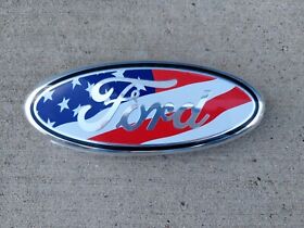 0350 Ford Emblem 9 Inch Front Grille Tailgate 2004-2016 Oval Red White Blue New