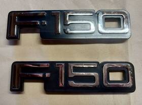F5tb-16b114-bb Ford 92-96 F150 Left And Right Fender Emblem Nameplate Badge
