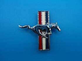 F5zb-16c938-ab Ford Mustang Running Horse Emblem Badge Oem Red White Blue