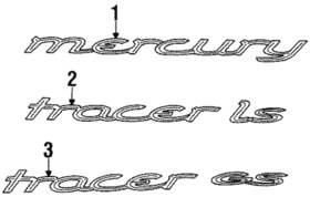 F7kz-5442528-bf Ford Genuine Nameplate