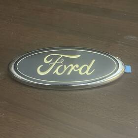 F7ub-8c020-aa Ford Oem Blue And Chrome Oval 5.75 Inch Emblem Badge Logo Check Photos