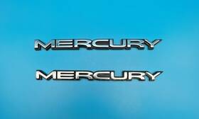 F8mb-5442550-ab Ford Set 1998-2002 Mercury Grand Marquis Side Emblems Vintage Oem F8mb5442550ab