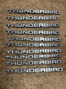 Fisb-16b489-aa Ford 1992-97 Thunderbird Emblem Logo Badge Letters Rear Driver Bumper Chrome 10