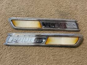 C8tb-16720-k Ford Fomoco 1968-72 Truck F-600 Hood Trim Emblems Badge Pair Reflective