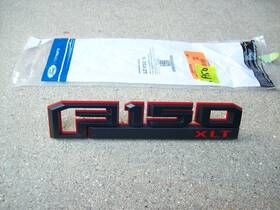 Gl3z16720d Ford 2016 - 2020 F150 Xlt Lh Emblem . Used Oem Black And Red