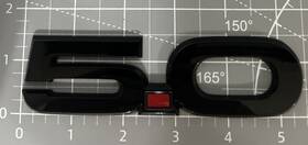 Gr3j-16c148-aa Ford Gr3j-16c148 2017-2020 Mustang Gt Front Wing Badge Inch 5.0 Black