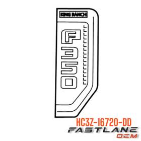 Hc3z-16720-dd Ford 2017-2019 F-350 Super Duty Fender Emblem New Oem