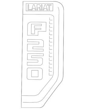 Hc3z16720ca Ford Genuine Fender Emblem