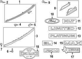 Jl1z-7842528-c Ford Genuine Nameplate