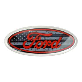 Lb5z-16606-a Ford Red Badge Emblem Rear Trunk Flag Logo For Focus C-max Transit