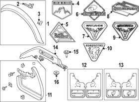M2dz-16720-f Ford Genuine Nameplate