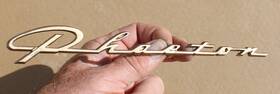 Xo-1191 Ford / Mercury Oem 1956 Painted Gold Phaeton Script Emblem