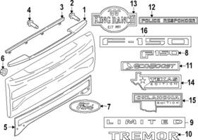 Ml3z-9942528-ba Ford Genuine Nameplate