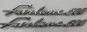 C2ob-6250401-g Ford Motor Company Inch Fairlane 500 Emblems And 400-g Pair