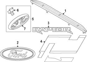 N1wz-9942528-d Ford Genuine Emblem