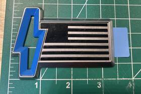 Nl3z-994258-ab Ford 2022-2025 F-150 Lightning Rear Tailgate American Flag Bolt Emblem