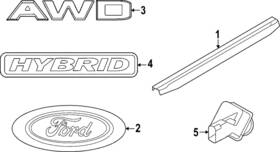 Nz6z-8213-b Ford Genuine Nameplate