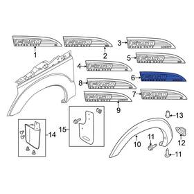 Cc3z16720fc Ford Oe Front Right Fender Emblem