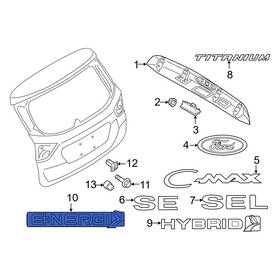 Dm5z9942528b Ford Oe Rear Hatch Emblem